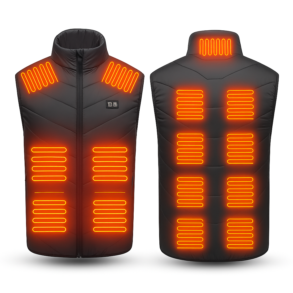 Gilet chauffant intelligent 17 zones hiver unisexe