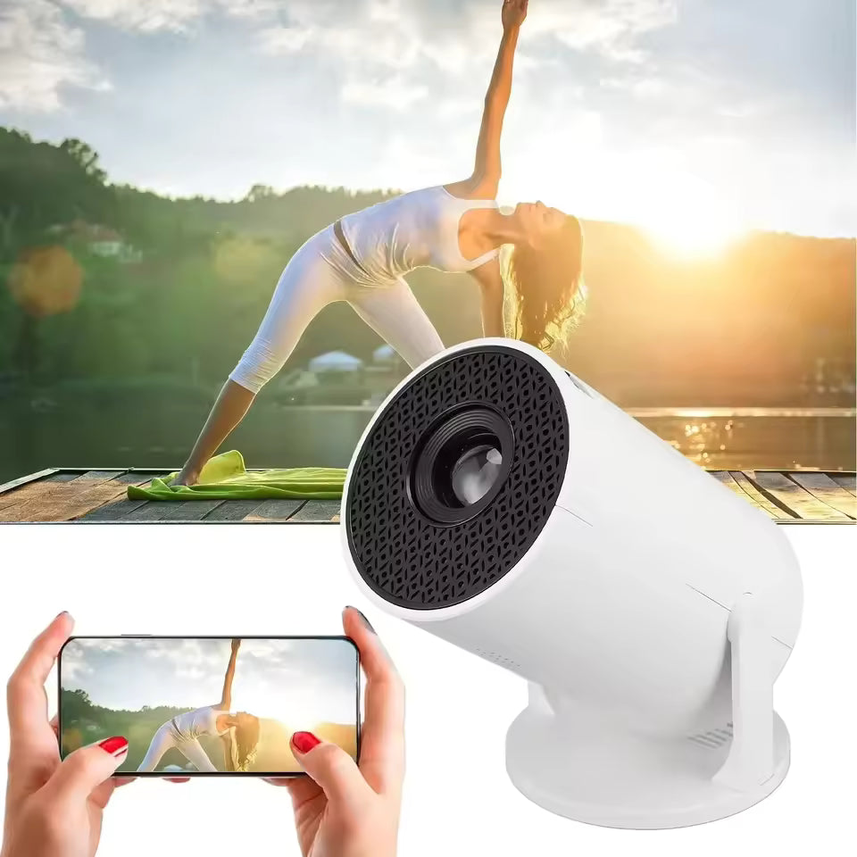 Mini Projecteur Portable – Wi-Fi, 1080p & Rotation 270°