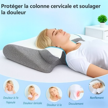 Oreiller Cervical Mémoire de Forme – Ergonomique 2 Hauteurs